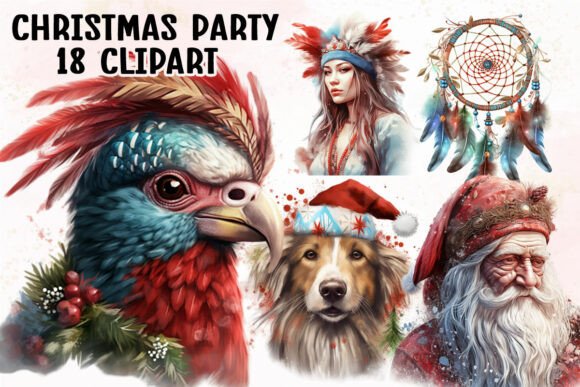 Boho Christmas Party Clipart Bundle: A Seller’s Review for Seasonal Illustrations