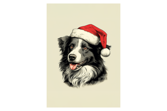 Border Collie Christmas Card: A Seller’s Review of Illustrations