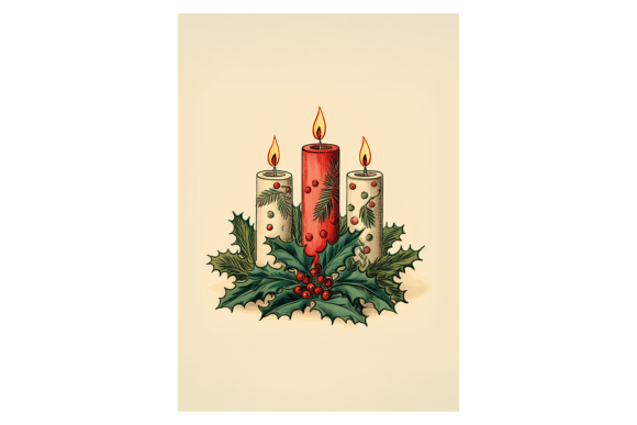 Candles Christmas Card Illustrations Review