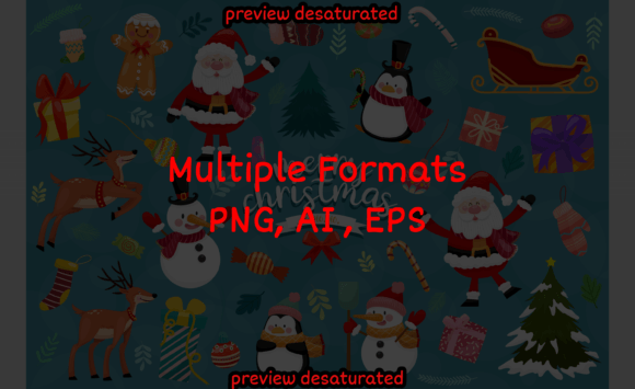 Christmas Background with Elements Ecora for Illustrations