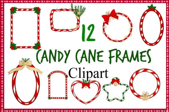 Christmas Candy Cane Frames Clipart Review