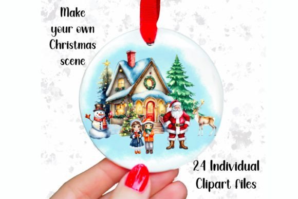 Christmas Clipart. 24 PNG Files. for Illustrations