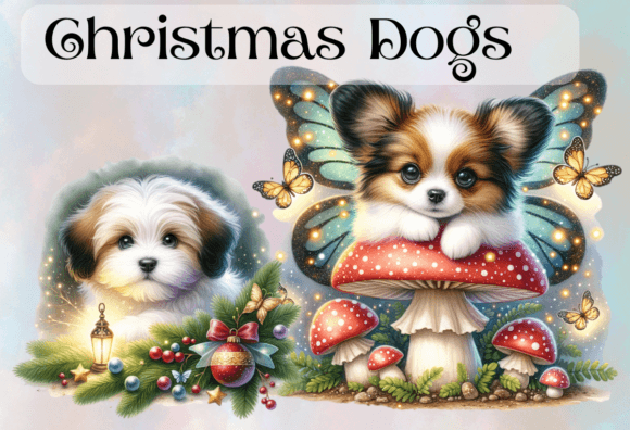 Christmas Dog Sublimation No 14: Fresh Illustrations for Seasonal Content