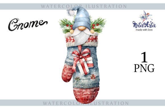 Christmas Gnome in a Mitten, New Year s Illustrations Review