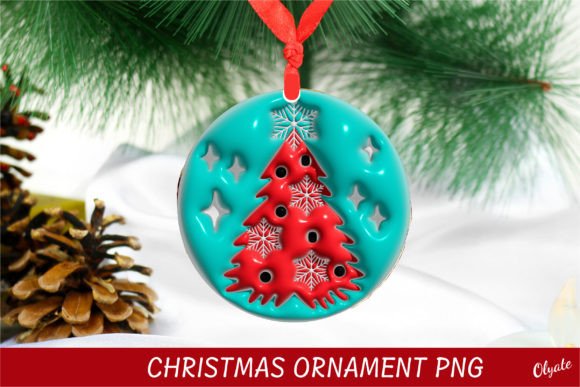 Christmas Ornament PNG. 3D Inflated Desi Review