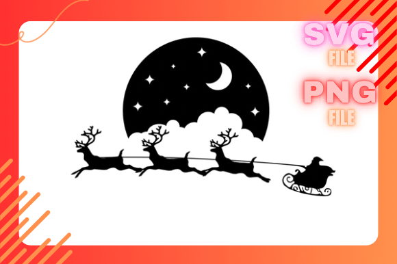 Christmas Sleigh Moon Illustrations: A Designer's Review