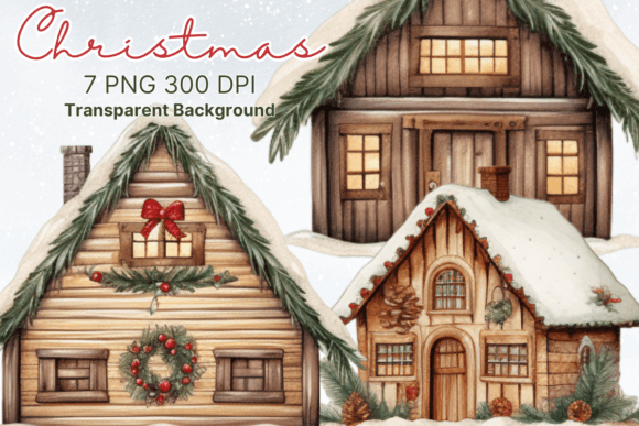 Christmas Watercolor Bundle Clipart for Modern Illustrations