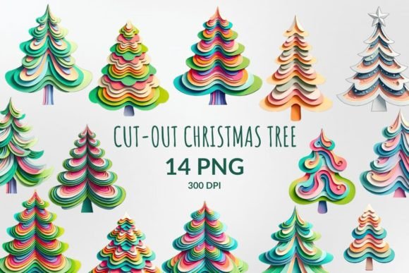 Cut-out Christmas Tree Sublimation Review for Illustrations