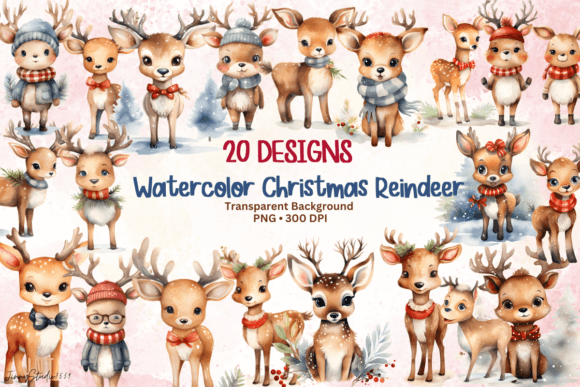 Cute Christmas Reindeer Clipart PNG: A Designer’s Review for Brand Identity and Illustrations