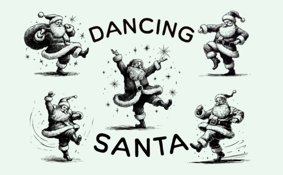 Dancing Santa Christmas SVG
