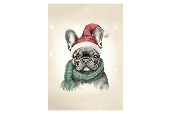 Frenchie Christmas Card: A Designer’s Review of This Festive Illustrations Asset