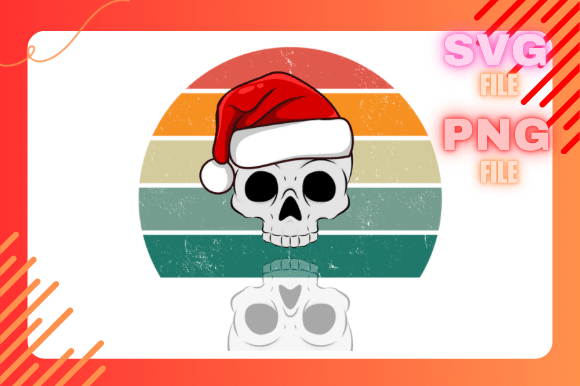 Retro Christmas Skull Illustrations for Bold Branding