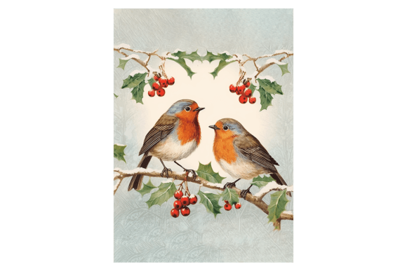 Robin Couple Christmas Card: A Designer’s Review of Seasonal Illustrations