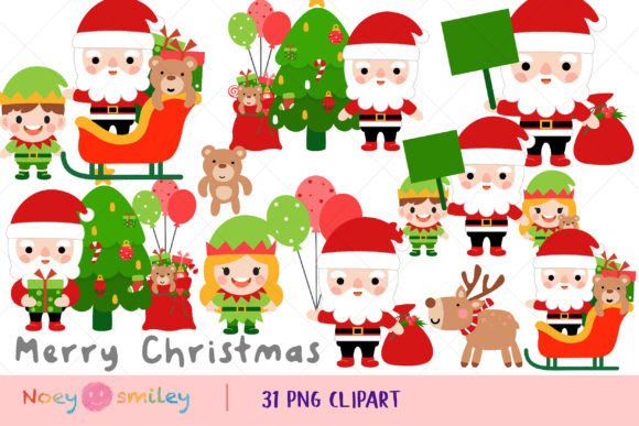 Santa Claus Clipart, Merry Christmas