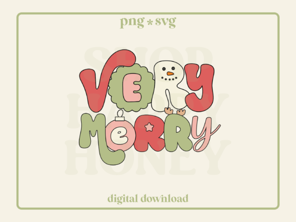 Very Merry Christmas SVG PNG for Illustrations and Blog Graphics