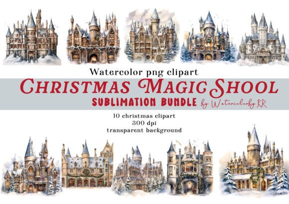 Watercolor Christmas Magic School Bundle: A Brand Designer’s Review of Illustrations
